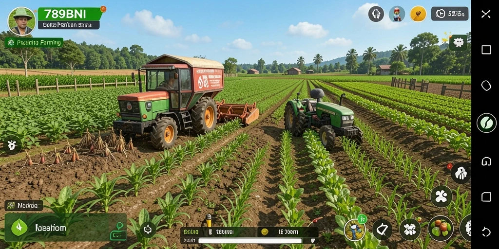 Tampilan gameplay menarik saat mengelola ladang di 789BNI.