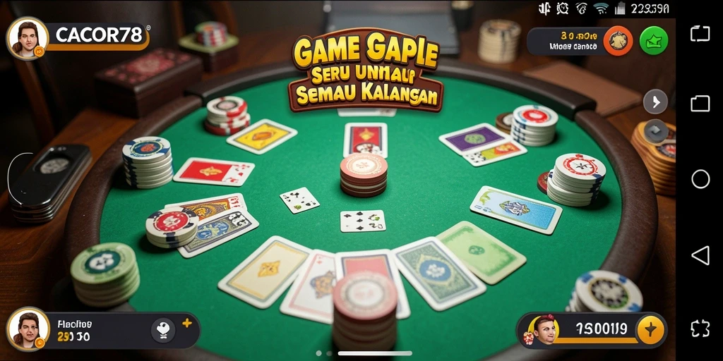 Tampilan screenshot menampilkan gameplay seru Gaple di CACOR78.