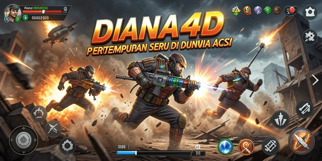 Tangkapan layar DIANA4D menampilkan pertarungan seru dengan efek visual yang memukau.