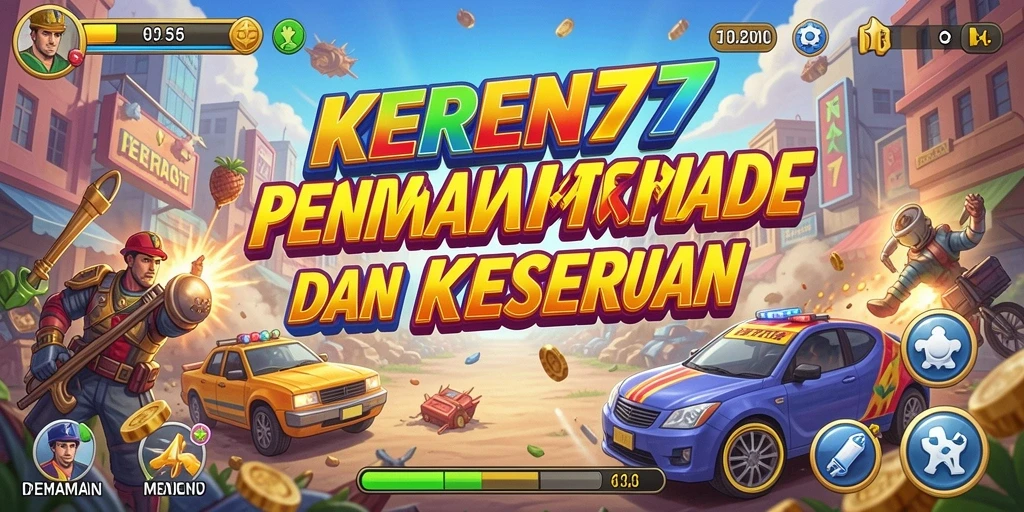 Screenshot KEREN77 menampilkan aksi gameplay Arcade yang mendebarkan.
