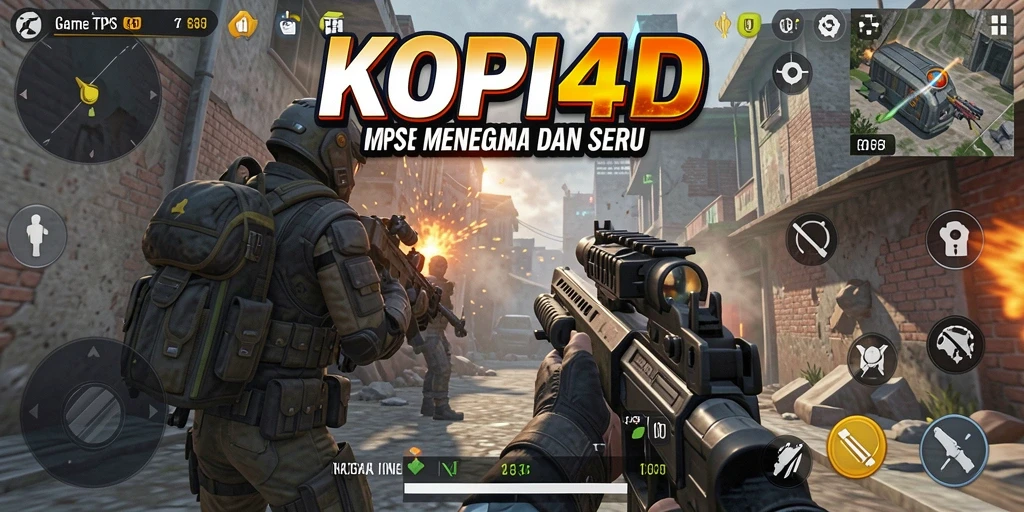 Tampilan seru dari gameplay KOPI4D dengan aksi tembak-menembak intens.