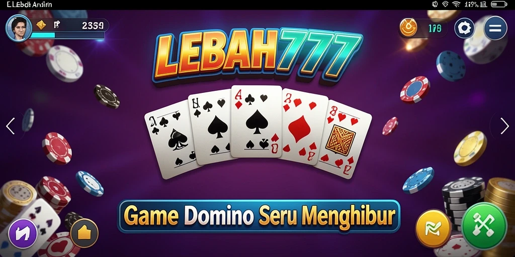Tampilan gameplay menarik dalam permainan Domino LEBAH777.