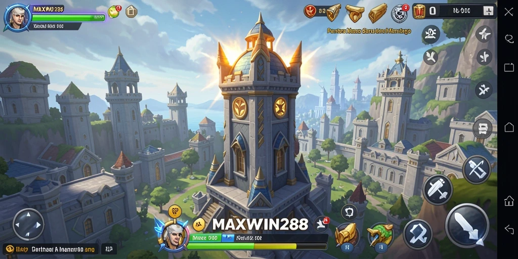 Tampilan gameplay seru dari MAXWIN288 dalam Tower Defense.