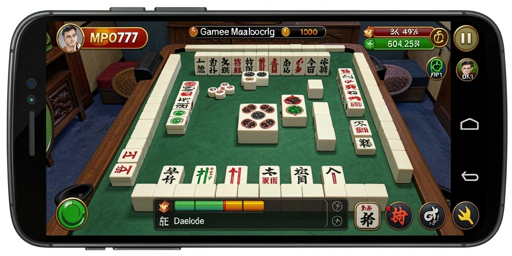Tampilan gameplay MPO777 yang menarik dengan papan Mahjong penuh warna.