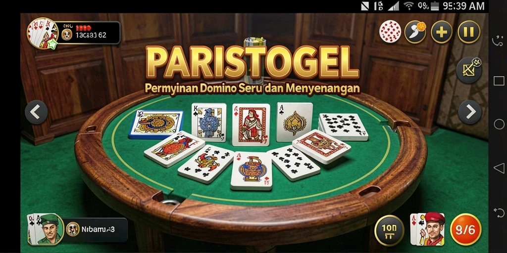 Tampilan seru dan interaktif dari gameplay Domino PARISTOGEL.