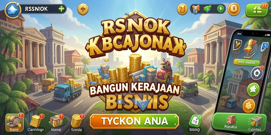 Tampilan gameplay menarik dalam RSNOK yang menggambarkan strategi bisnis.