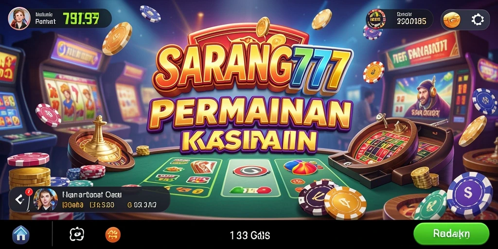Tampilan menarik dari permainan kasino di SARANG777.
