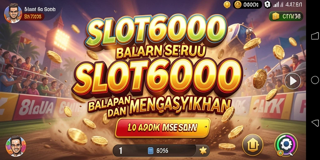 Tampilan gameplay balapan yang mendebarkan di SLOT6000.