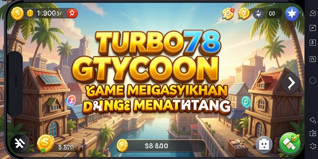 Tampilan gameplay menarik dari TURBO78 dalam mengelola bisnis.