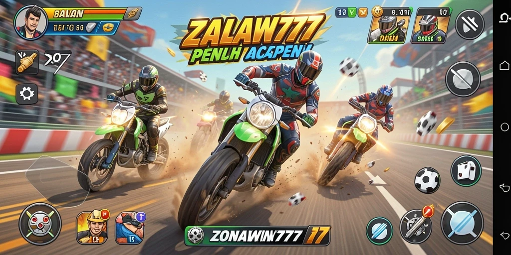 Gameplay menarik dalam balapan penuh kecepatan di ZONAWIN777.
