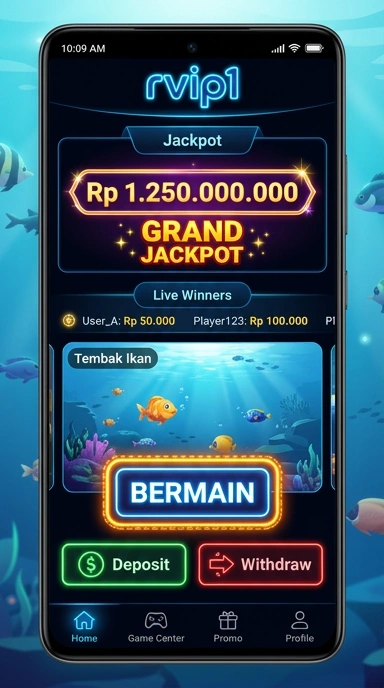 Tampilan utama aplikasi rvip1 dengan kategori aplikasi.